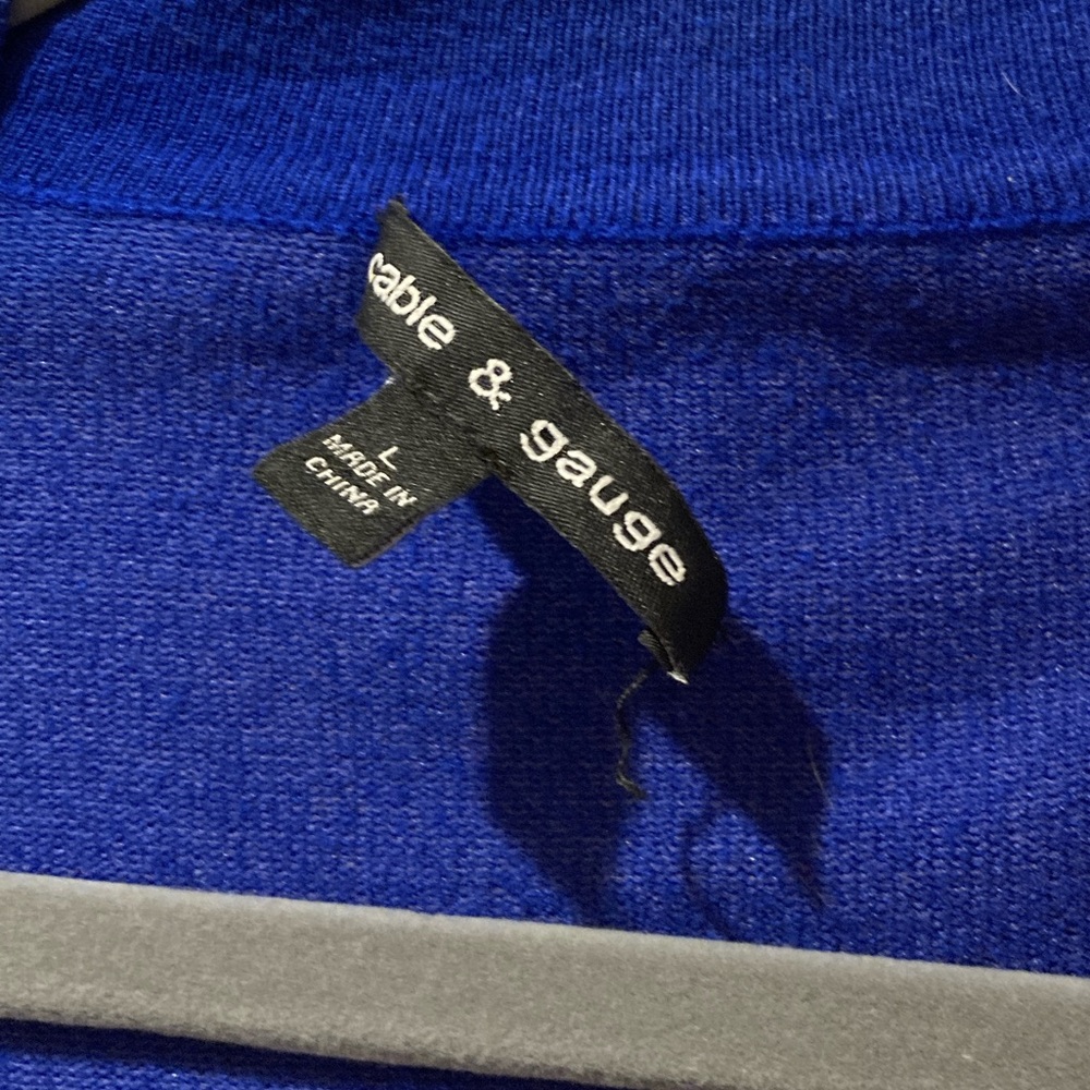 Sapphire blue open front cardigan - size L - Picture 2 of 8